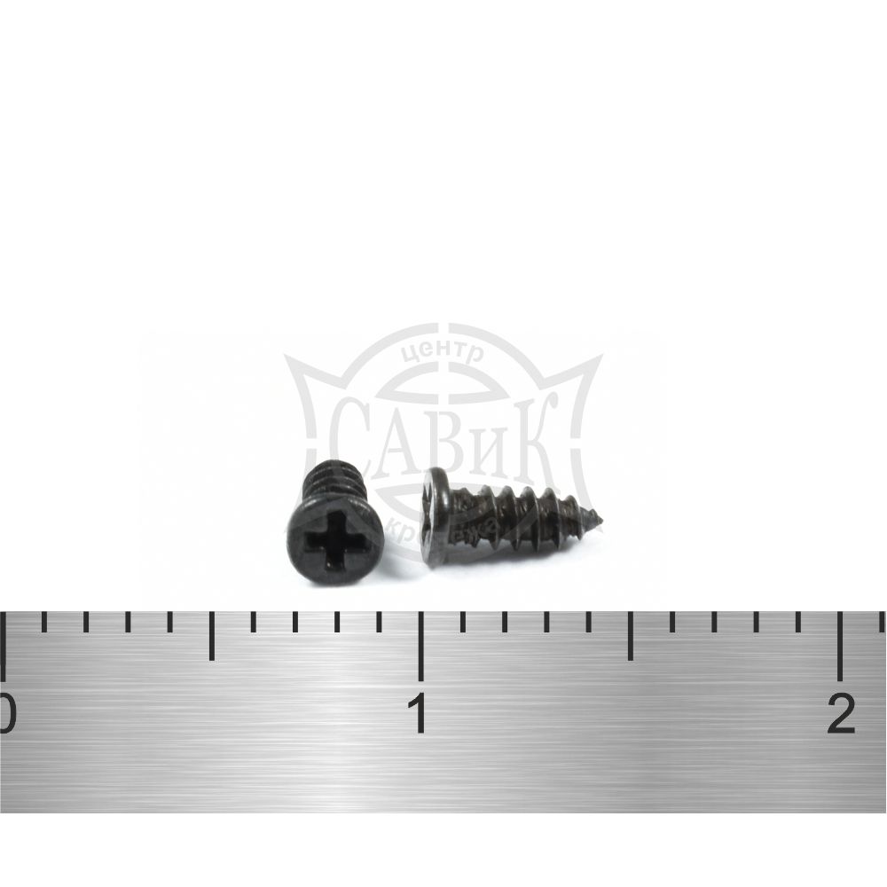 Шуруп с плоской цилиндр шляпкой черный острый 1,6х4 микро