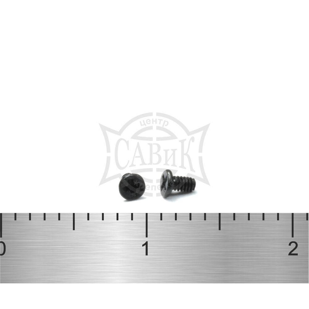 Фото Винт CM с плоск. цил. гол. ОКСИД микро 2,5х0.45х3