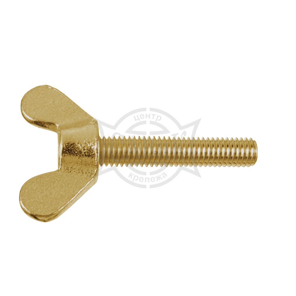 Фото Винт DIN 316 барашковый ЛАТУНЬ 6х1х25