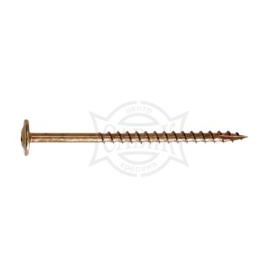 Проф.Саморез Wood-Plate отделочный желт.тарельчатая голова 3,8х25 (1)