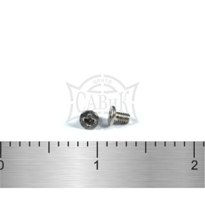 Винт CM с плоск. цил. гол. Zn микро 1,4х0.3х1,5